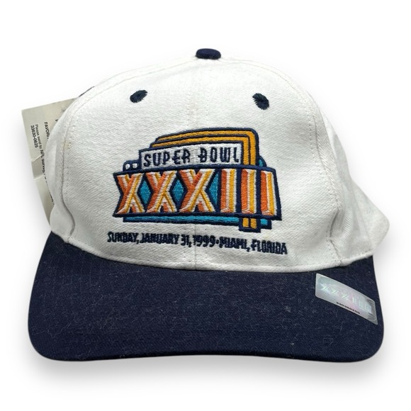 LOGO 7 Other - Vintage NFL 1999 Super Bowl XXXIII Atlanta Falcons Logo 7 Snapback Cap Hat OSFM